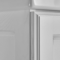 ASB-Woodline Шкаф пенал Венеция 40 R подвесной белый патина серебро – фотография-8